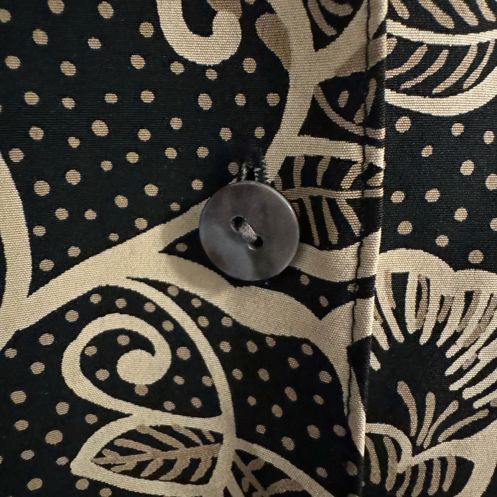 Notations Woman’s Button Down Blouse Gold And Bla… - image 8